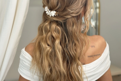 boho half-up half-down